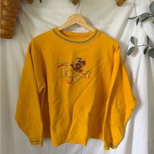 Yellow Tigger Embroidered Crewneck Sweatshirt